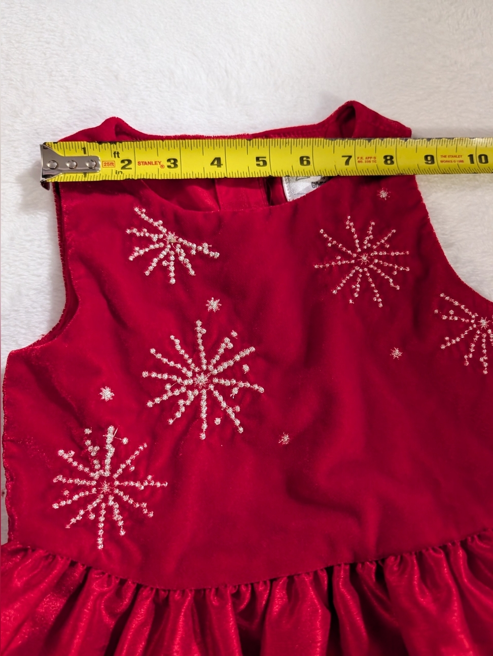 Stunning Dressed Up by Gymboree Red Velvet Sparkle Dress - Size 3T - Picture 9 of 10